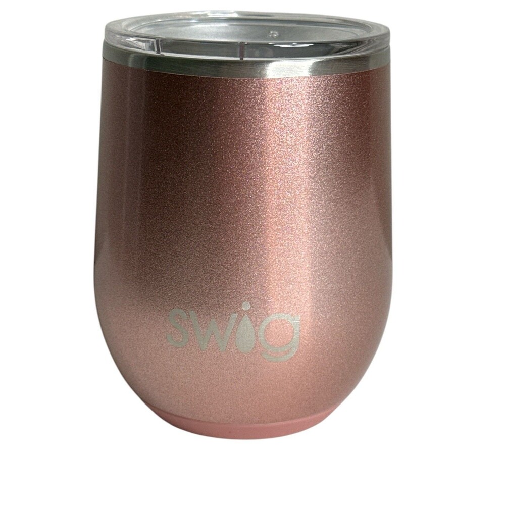 Swig Life 12oz Stemless Cup Stainless Steel Insulated Tumbler NIB Pink